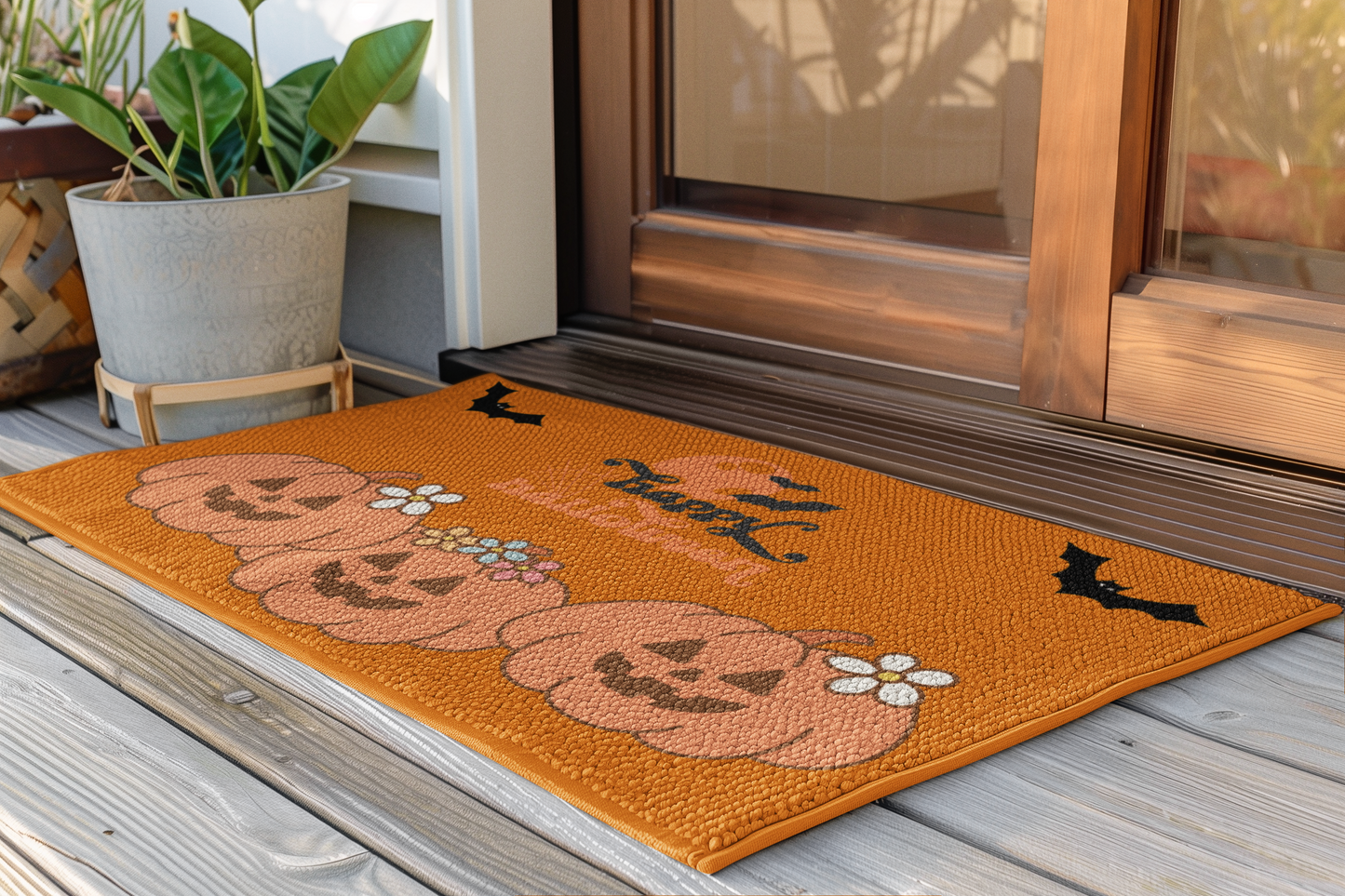 Rug Halloween Scary Pumpkin