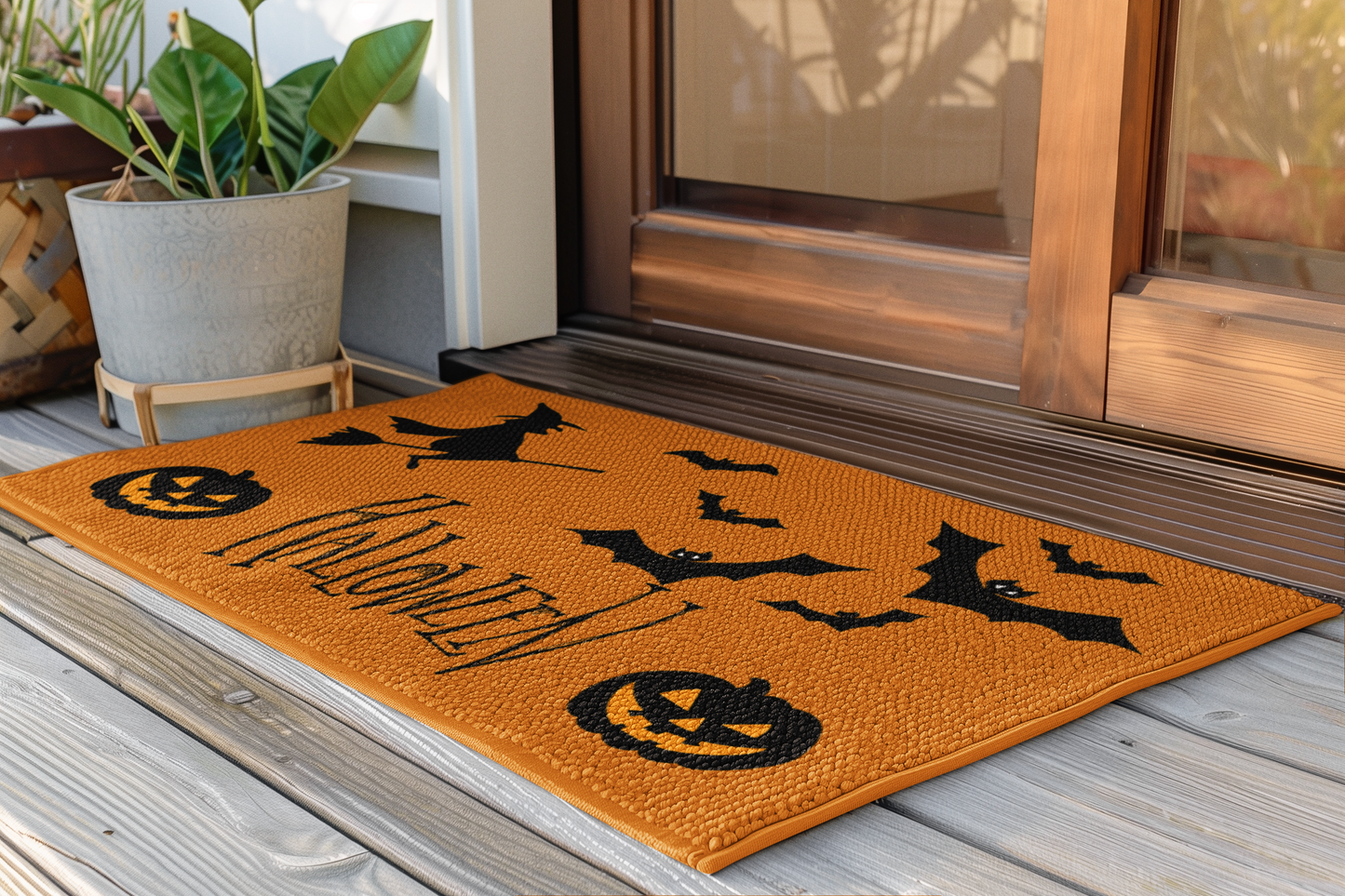 Scary Witch Halloween Outdoor Rug